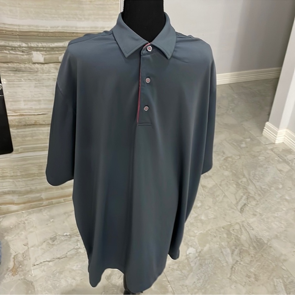 Foot Joy Grey and Pink Short Sleeve Polo. Size XXL